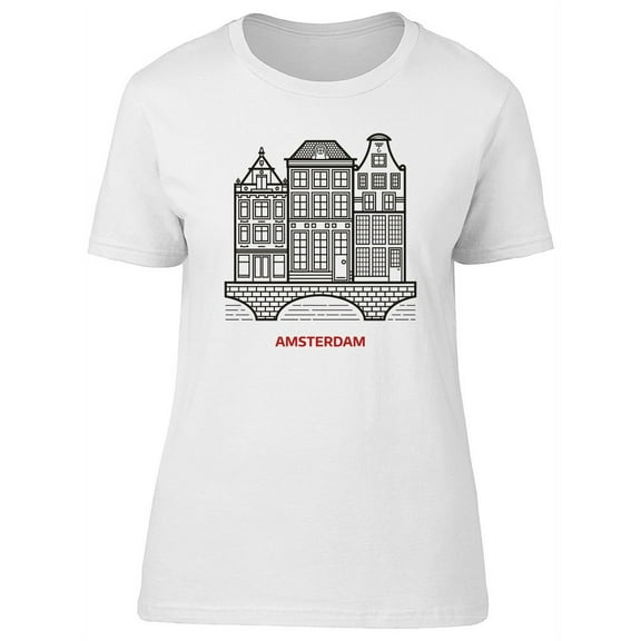 Amsterdam City Doodle T-Shirt Women -Image by Shutterstock, Female XX-Large