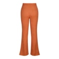 thumbnail image 5 of XFLWAM Women's High Waist Flare Pants Casual Wide Leg Bell Bottom Leggings Solid Color Plus Size Long Trousers with Pockets Orange S, 5 of 7