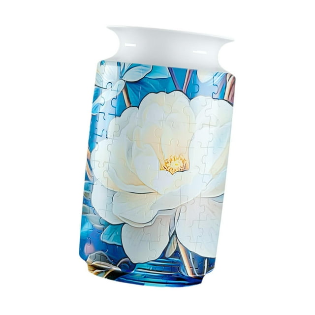 Jarrero de flores de rompecabezas 3D Asamblea de bricolaje con copa de agua Vase Container floral para Festivales de bodas de Acción de Gracias Estilo C