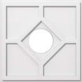 thumbnail image 2 of Ekena Millwork CMP20EY-06000 20 in. OD x 6 in. ID Square Embry Architectural Grade PVC Contemporary Ceiling Medallion, 2 of 4