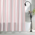 thumbnail image 2 of Pink Stripes Fabric Shower Curtain Pink White Vertical Striped Washable Shower Curtains for Bathroom, Waterproof Bath Curtain with Hooks Home Decor 36x72in, 2 of 8