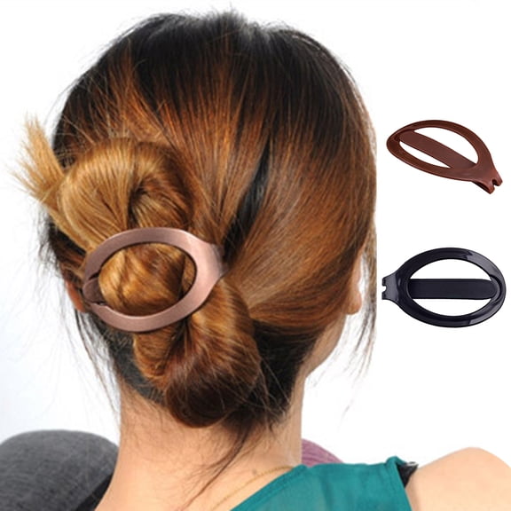 Callipe Fashion Women Girls Soft Plastic Hair Updo Clip Bun Maker Barrette Styling Tool