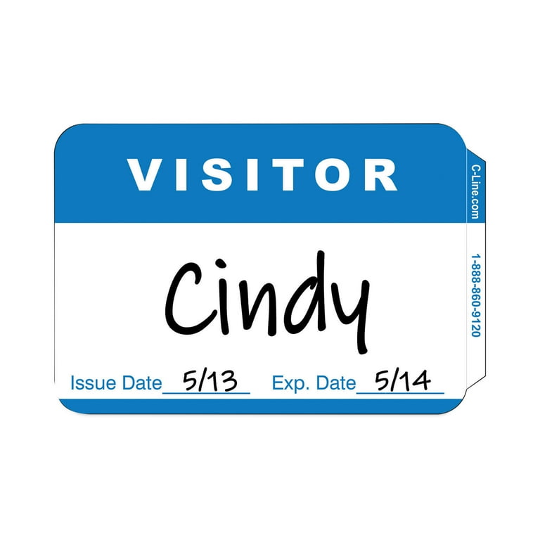 Self-Adhesive Name Badges, Hello My Name Is, Blue, 3.5 x 2.25, 100/BX Self-Adhesive Name Badges, Hello My Name Is, Blue, 3.5 x 2.25, 100/BX