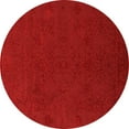 thumbnail image 1 of Ahgly Company Indoor Round Abstract Orange Contemporary Area Rugs, 3' Round, 1 of 1