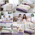 thumbnail image 6 of Purple Beige Ombre Bedding 3 Piece Duvet Cover Set Full Size, Minimalist Ocean Waves Linen Soft Microfiber Comforter Cover with Zipper Closure & Pillowcases, Wrinkle & FadeResistant Quilt Cover, 6 of 9