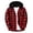 01-Red, variant on Hooded Jackets for Men Long Sleeve Button Down Plaid Hoodie Shirts with Chest Pocket Fall Winter Layering Coats