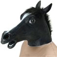 thumbnail image 1 of Máscara de cabeza de unicornio Caballo de látex para disfraces Fiesta de disfraces de Halloween, Máscara de goma de látex con cabeza de unicornio espeluznante para adultos Adepaton LN-1972-3, 1 of 3