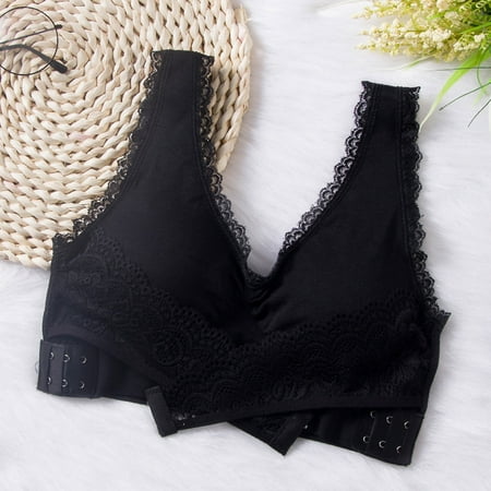 Tuosodrolic Seamless Bra for Women Comfy Supportive Bras Wirefree Sports Bras Solid Push Up Bra Everyday Bralette
