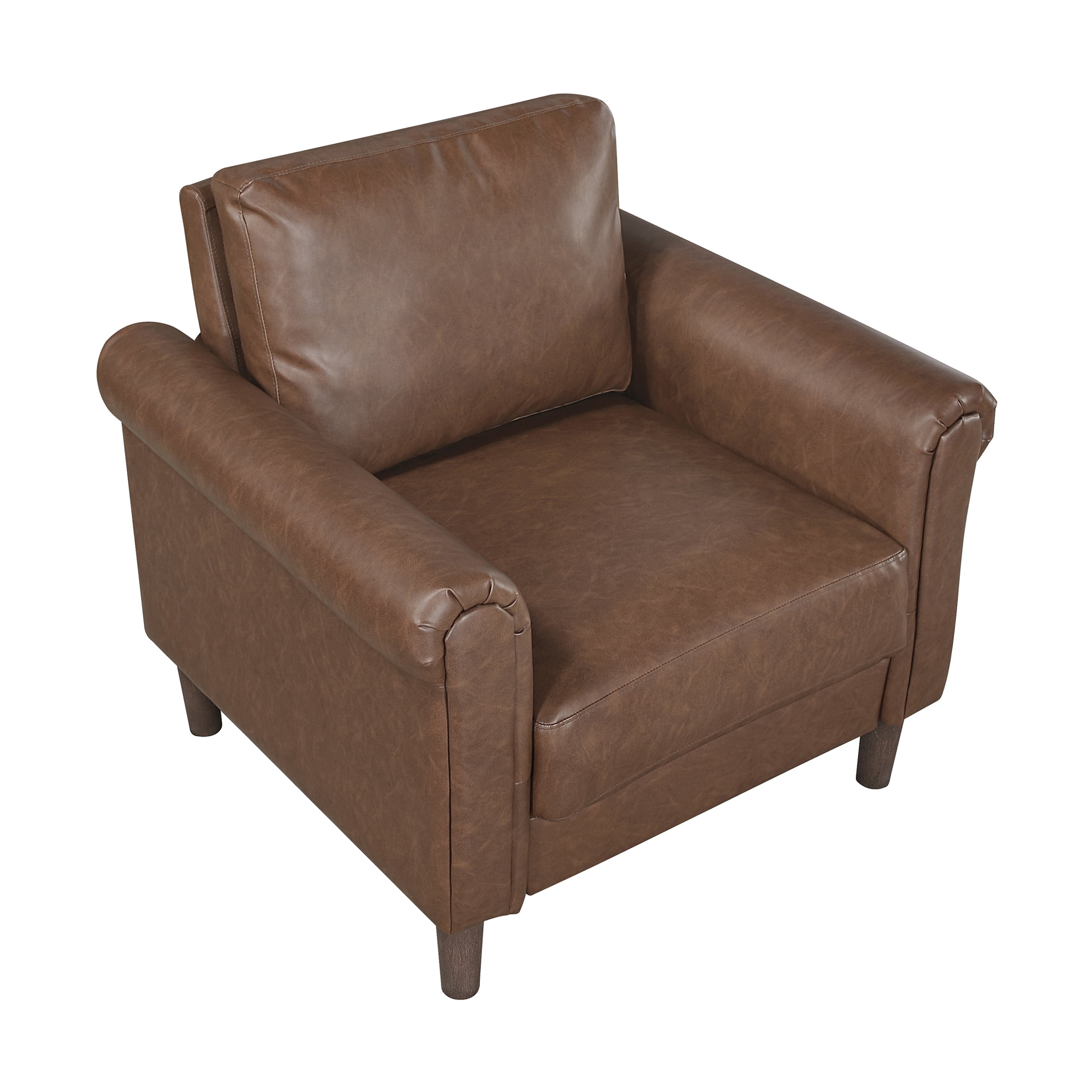 OakvillePark Marlinth Faux Leather Chair, Chocolate