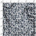 thumbnail image 2 of Soimoi Abstract Print, Silk Fabric, Decor Sewing Fabric by The Yard 42 Inch Wide,Decorative Fabric for Shirts Suits Ties, Navy Blue, 2 of 6