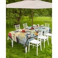thumbnail image 4 of Fsddascl Colorful Birds Outdoor Tablecloth - 54x80 Inch Rectangle Dining Table Cover, Modern Oil Painting Art Spring Waterproof Outdoor Table Cloth with Umbrella Hole & Zipper for Picnic/Patio/Party, 4 of 7