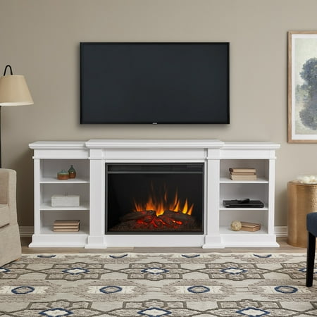 Eliot Grand Entertainment Center Electric Fireplace In White By