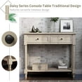 thumbnail image 3 of Console Table Traditional Sofa Table with 2 Drawers and Bottom Storage Shelf, 3 of 7