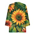 thumbnail image 5 of Ftwytp Womens Open Front Cardigan Lightweight Retro Print Cardigans 3/4 Sleeve Blouse Tops Coat Casual Duster Jackets, 5 of 5