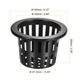 thumbnail image 2 of Uxcell Garden Slotted Mesh Cups Hydroponic Net Pots Plastic 5 Inch, Suitable for Planting, Black 5pcs, 2 of 5