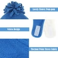 thumbnail image 6 of Deago Toddler Baby Winter Hat Mitten Set Kids Boys Girls Gloves Warm Earflap Fleece Sherpa Lined (Blue), 6 of 8