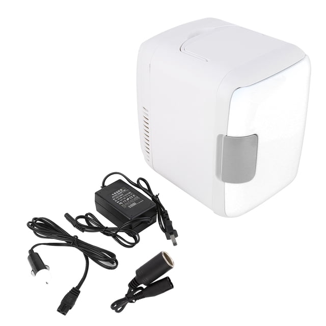Refrigerador/congelador compacto de una puerta para el hogar, CC de 12 V a 110-240 V, color blanco, capacidad de 4 L