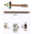 thumbnail image 2 of 4 Pack M8 X 100mm 4 In 1 Furniture Fittings, Half Moon Furniture Connectors, Spacer Washers For Table, Bed Assembly, Bolts And Nuts, 2 of 4