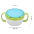 thumbnail image 4 of Toddler Snack Cups, Snack Cups for Toddlers Spill Proof, Portable Baby Treat Holders with Double Handle Dust Proof Lid for Children Baby Toddlers(Green-Blue), 4 of 8