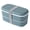 Dark Green, variant on 2 Layer Bento Lunch Box with Compartments, Heat Resistant Leakproof Sushi Dessert Food Container with Chopsticks
