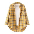 thumbnail image 1 of Fridja Femmes à Manches Longues Tops Revers Simple Cardigan Chemise Mode Maille Chemisier, 1 of 3