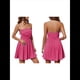 thumbnail image 3 of Vestido Corto de Verano 2025 con Estampado de para Mujer, Informal, Corte A, Sin Tirantes, con Top de Tubo y Fruncido. Rosa Roja L, 3 of 7