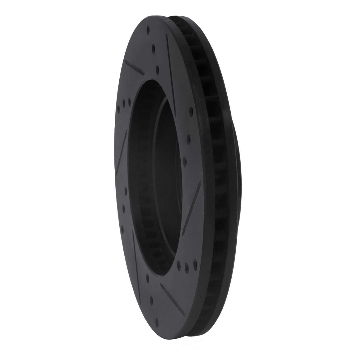 Dynamic Friction Company 633-76087L DFC Brake Rotor - Drilled And Slotted - Black