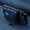 thumbnail image 3 of Wallet Case for Samsung S9, Retro Premium Leather Credit Card Holder RFID Blocking Case with Wrist Strap Stand Magnetic Clasp Flip Anti-Scratch Cover for Samsung Galaxy S9, Blue, 3 of 7