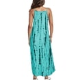 thumbnail image 4 of Sexy Dance Beach Sun Dress for Womens Casual V Neck Loose Long Dress Tie Dye Flowy Pleated Dress Summer Holiday Maxi Dress, 4 of 5