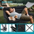 thumbnail image 3 of Oversized Double Camping Chair, Folding 2 Person Lawn Chair for Camping, Heavy Duty Double Camping Couch Loveseat for Couples, Supports up to 500 lbs, 3 of 6