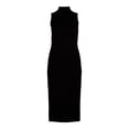 thumbnail image 3 of Nine.Eight Women's Sleeveless Ribbed Mock Neck Midi Dress, Sizes XS-XXXL, 3 of 5
