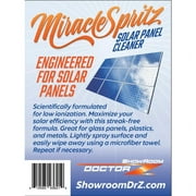 Miracle Spritz Solar Panel Cleaner - 32oz High-Efficiency Formula, Streak-Free, Protective Finish, Easy-to-Use, Cleans at Least 1900 ft