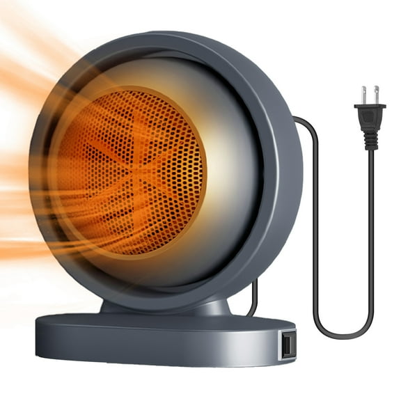 Space Heater 300W Small Desk Heater with Tip-Over and Overheat Protection, 30° Tilting Angle 3S Fast Heating