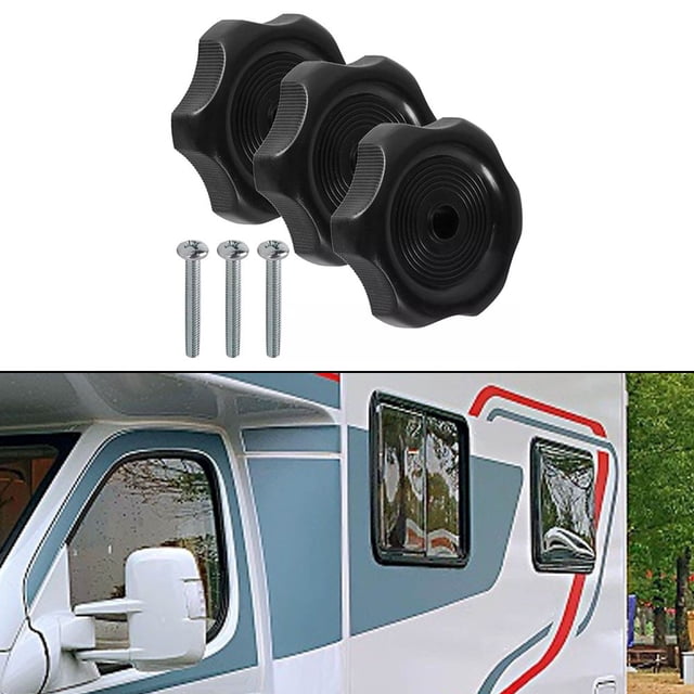 3 Pcs Car 1" Shaft RV Window And Vent Knob Interior Hardware Camper Windows RV Ventilation Knob Parts & Accessories