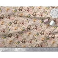 thumbnail image 3 of Soimoi Georgette Viscose Fabric Owl,Squirrel & Rabbit Animal Print Fabric by The Yard 42 Inch Wide, 3 of 3