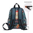 thumbnail image 5 of FORMRS School Backpack with Front Zippered Pocket 12" Student Travel Daypack, Blue Christmas Santa, 5 of 6