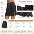 thumbnail image 5 of Half Slips for Women - Elegant Mini Length Satin Half Slips for Under Dresses with Side Slit, Anti Static Non See Through Lace Trim Elastic Waist for All Occasions, 5 of 7