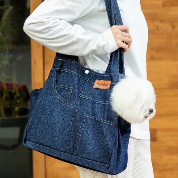 AuroraX Dog Sling Carrier Small Pet Carrier for Small Dog Cat,Travel Soft Sided Cat Carrier Blue