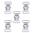 thumbnail image 4 of BRIGHTFUFU 5pcs Hebilla Correas Pulsera de supervivencia Hebilla de liberación lateral 20 mm (Plata), 4 of 7