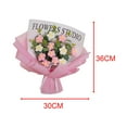 thumbnail image 2 of Ramo de flores de ganchillo almacenado durante mucho tiempo Ramo tejido a mano de buen gusto para Rosa, 2 of 9