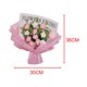 thumbnail image 2 of Ramo de flores de ganchillo, ramo de ganchillo, ramo decorativo tejido a mano para oficina Rosa, 2 of 9