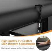 Holaki Massage Table with Backrest, Folding Treatment Table for Physical Therapy Spa Facial Bed, PU Leather Massage Bed with Metal Frame. 660lbs, Black