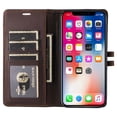thumbnail image 4 of Premium Wallet Case for iPhone 17 Pro Max with Card Slots & Kickstand, Flip Cover Brown, 4 of 7