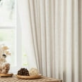 thumbnail image 2 of Natural Pinch Pleated Semi Sheer Curtains Textured Linen Blended Light Filtering Window Curtains 102 inch for Living Room Bedroom Pinch Pleat Drapes with Hooks 2 Panels 42" Wx102 L, 2 of 12