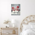 thumbnail image 5 of Winter Snowman Wall Art, Two Cute Red Snowman in Snowfield Canvas Wall Art, Christmas Snowflake Framed Wall Art for Living Room Bathroom Bedroom Kitchen Ready to Hang, 12X16 Inches, 5 of 7