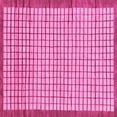 thumbnail image 1 of Ahgly Company Indoor Square Checkered Pink Modern Area Rugs, 5' Square, 1 of 4