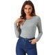 thumbnail image 1 of Top De Encaje Con Bordado De Flores Allegra K Gris M, 1 of 6