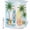 Blue, Pink, White, variant on Summer Beach Surfboard Shower Curtain Set - Small 36" x 72" Washable Bathtub Curtain with 12 Hooks, Tropical Palm Tree Swimming Ring Waterproof Fabric Stall Shower Curtains for Bathroom Décor
