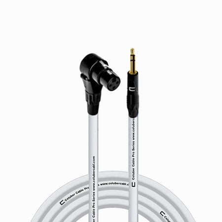 Coluber Cable Right Angle XLR Female to 3.5 TRS Male Pro Microphone Connector