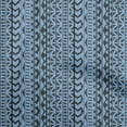 thumbnail image 1 of oneOone Rayon Medium Blue Fabric Asian Block Quilting Supplies Print Sewing Fabric By The Yard 56 Inch Wide, 1 of 4